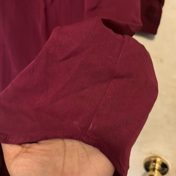 Old navy burgundy button up dress - Picture 6 of 8